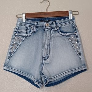 High Brand Blue Acid Wash Denim Jeans Shorts Women's Size 7